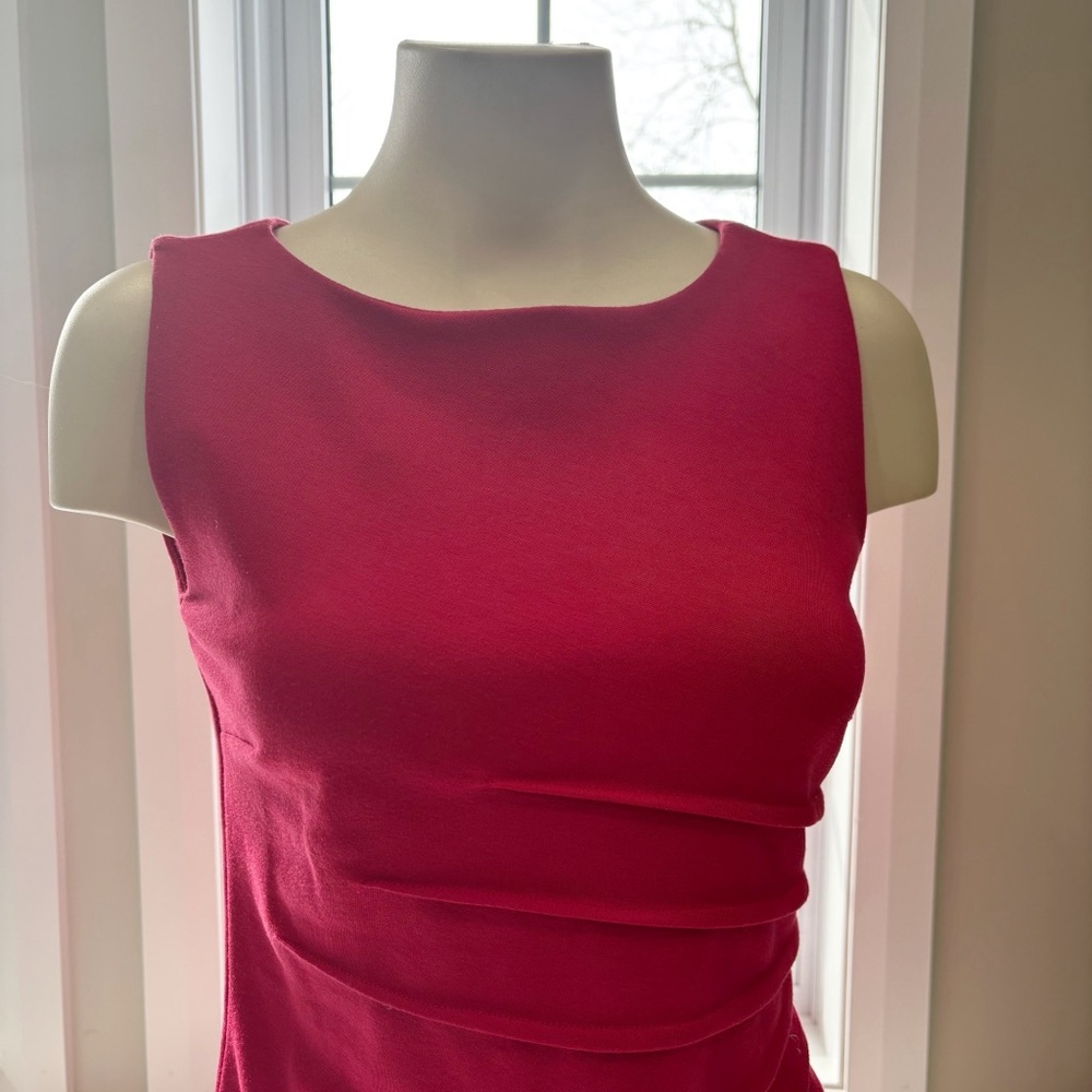 Jacob red Sleeveless pleated Dress - Picture 2 of 10